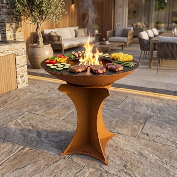 ASH Titan Plancha BBQ Cortenstaal, Tuin en Terras, Verzenden, Nieuw