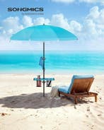 Strandparasol - parasol - diameter 160 cm - zonwering UPF, Verzenden, Nieuw