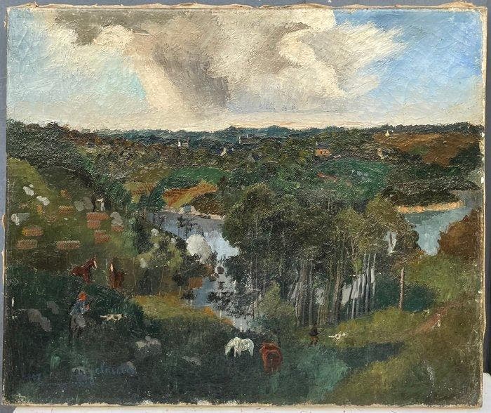 Pierre-Eugène Clairin (1897-1980) - Paysage à Pont Aven -, Antiquités & Art, Art | Peinture | Classique