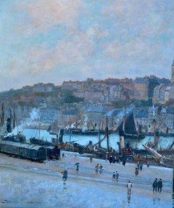 Maurice Courant (1847-1926) - Quai Chanzy et le port de