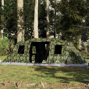 vidaXL Tunneltent 6-persoons waterdicht camouflage, Verzenden
