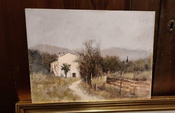 Silvio Oliboni (1974) - Paisaje rural con casa de campo