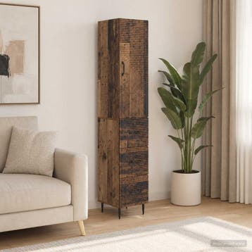vidaXL Kast Set 2 st 33 x 34,5 x 90 cm Bewerkt hout Oud hout, Huis en Inrichting, Verzenden, Nieuw