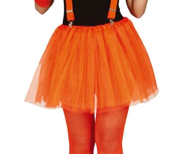 Tutu Neon Oranje 40cm, Verzenden, Nieuw