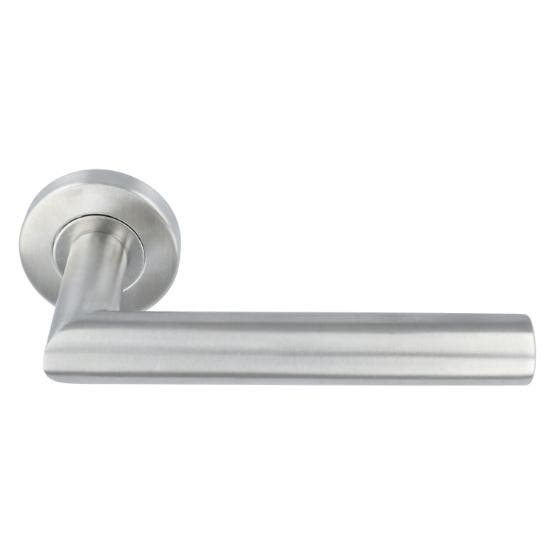 Deurklink Ellips 90 op rond rozet rvs, Doe-het-zelf en Bouw, Deuren en Vliegenramen, Nieuw