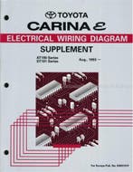 1993 TOYOTA CARINA E ELECTRISCHE (SUPPLEMENT) SCHEMA
