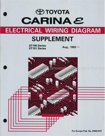 1993 TOYOTA CARINA E ELECTRISCHE (SUPPLEMENT) SCHEMA