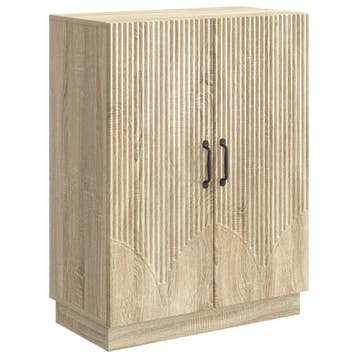 vidaXL Dressoir Sonoma Eiken 66 x 34,5 x 87 cm Bewerkt hout, Verzenden