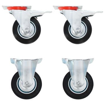 vidaXL Wielen 4 st 100 mm, Verzenden, Nieuw