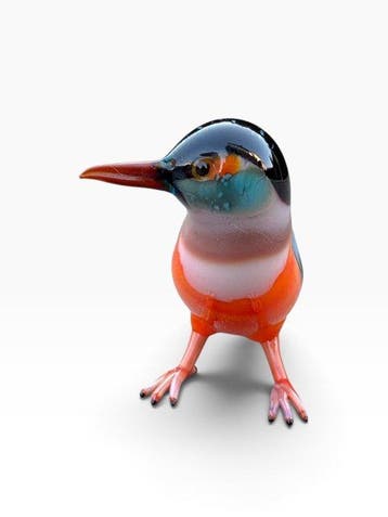 Vittorio Costantini - sculptuur, Martin Pescatore - 5.5 cm -, Antiek en Kunst
