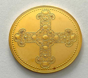 Duitsland. ND prachtvolle goldmedaille ego sum via veritas, Postzegels en Munten, Edelmetalen en Baren