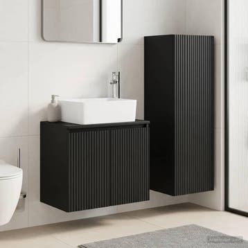 vidaXL Badkamermeubel Set 2 st Zwart 33 x 34,5 x 100 cm, Maison & Meubles, Tables | Coiffeuses, Verzenden