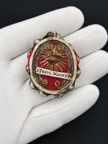 Reliekhouder - Legering - 1850-1900 - Zeldzaam ovaal
