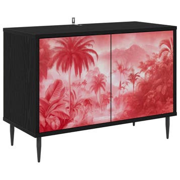 vidaXL Tv-meubel AACHEN 69 x 33 x 50,5 cm Zwart eiken, Verzenden