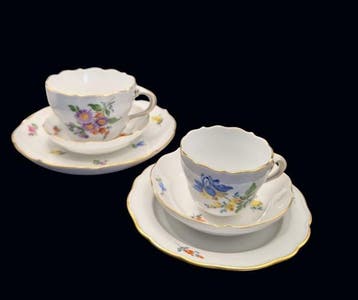 Meissen - Kop en schotel - Porselein