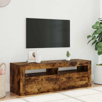 vidaXL Tv-meubel met LED-verlichting 120x35x40 cm sonoma, Huis en Inrichting, Verzenden, Nieuw
