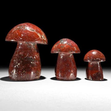 Sans prix de réserve - Magnifique ensemble de 3 jaspe rouge