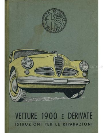 1953 ALFA ROMEO 1900 WERKPLAATSHANDBOEK ITALIAANS