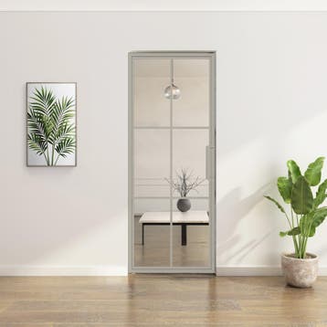 Stalen taatsdeur - Kiezelgrijs - 6 Vlaks - Helder glas, Minder dan 80 cm, Overige typen, Nieuw, Metaal
