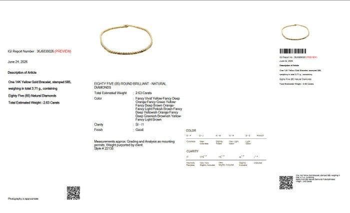 Zonder minimumprijs - Armband - 14 karaat Geel goud -, Bijoux, Sacs & Beauté, Bracelets