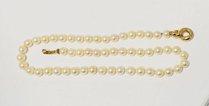 Halsketting - 18 karaat Geel goud Parel, Bijoux, Sacs & Beauté, Colliers