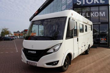 Hymer B600 MC op Mercedes met automaat en twinbedden 79900, Caravanes & Camping, Integraal