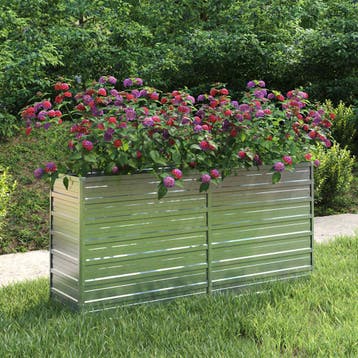 vidaXL Plantenbak verhoogd 160x40x77 cm gegalvaniseerd staal, Tuin en Terras, Bloempotten, Verzenden, Nieuw