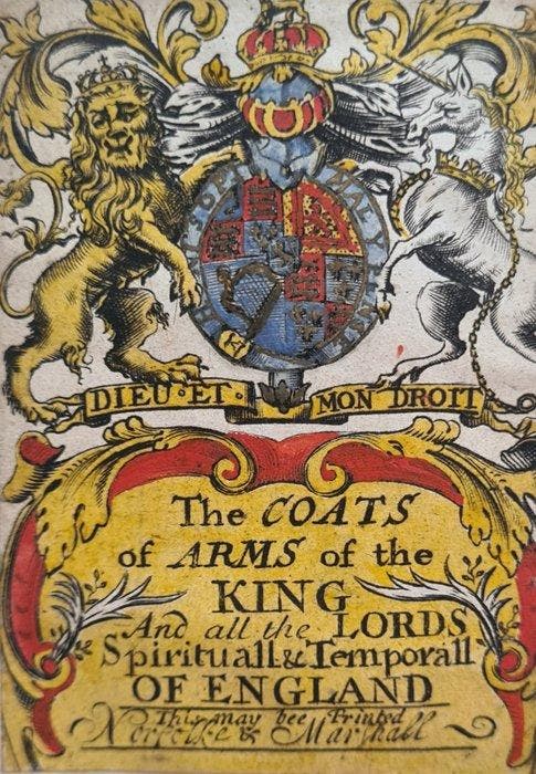 Philip Lea - The Coats-of-Arms of the King and all the Lords, Antiquités & Art, Antiquités | Livres & Manuscrits