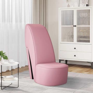 vidaXL Hakstoel kunstleer roze, Huis en Inrichting, Fauteuils, Verzenden, Nieuw