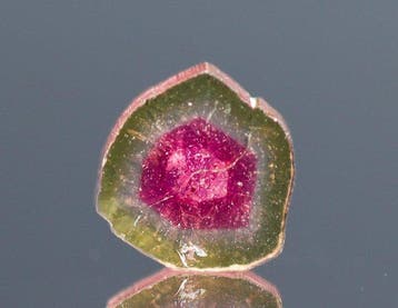 Dubbele roze kern watermeloentourmalijn zeldzaamheid • 0,85