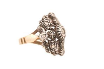 Bague - 19,2 carats Or jaune - diamant, Handtassen en Accessoires, Ringen, Nieuw