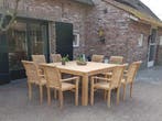 8 persoons tuinset van massief teakhout! | Direct leverbaar!, Verzenden, Teakhout, Nieuw, 8 zitplaatsen