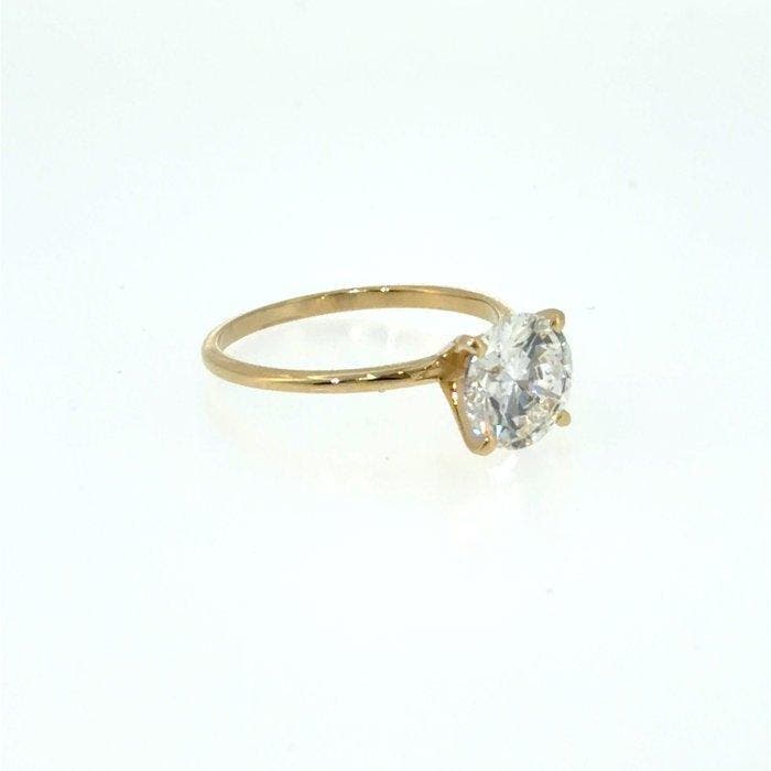 Zonder minimumprijs - Ring - 14 karaat Geel goud - 1.02ct., Handtassen en Accessoires, Ringen