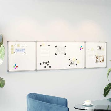vidaXL Whiteboard magnetisch inklapbaar 200x50x1,7 cm, Verzenden
