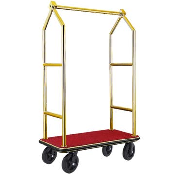 Bagagetrolley | VOYAGER | RVS | Goudkleurig/Rood | Wielen, Verzenden