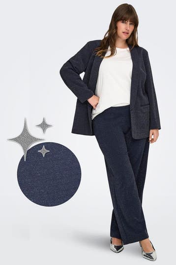 ONLY wijde broek Alya glitter48Maat 46/48 (XL) of groter, Verzenden, Nieuw, Maat 46/48 (XL) of groter, Overige kleuren
