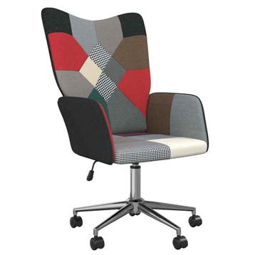 vidaXL Relaxstoel patchwork stof, Maison & Meubles, Fauteuils, Verzenden