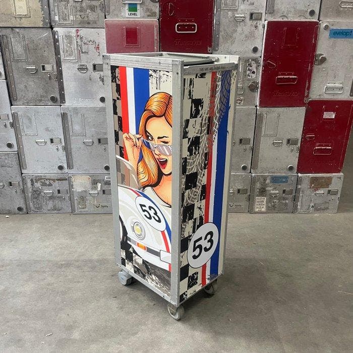 Korita - Trolleys van luchtvaartmaatschappijen - halfsize, Antiek en Kunst, Antiek | Wandborden en Tegels