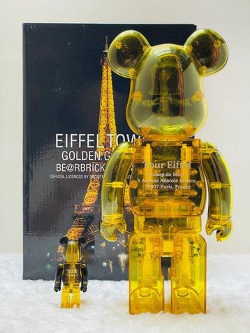 Medicom toy - BE@RBRICK 400% & 100% Eiffel Tower (Golden