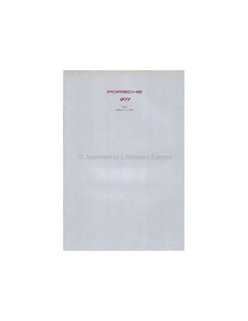 1993 PORSCHE 911 PRIJSLIJST DUITS, Boeken, Nieuw
