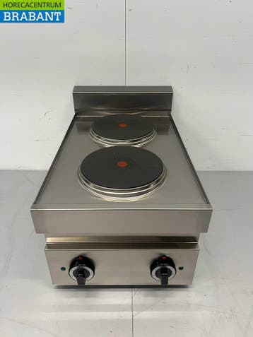 Plaque de cuisson électrique HCB en acier inoxydable à 2, Verzenden