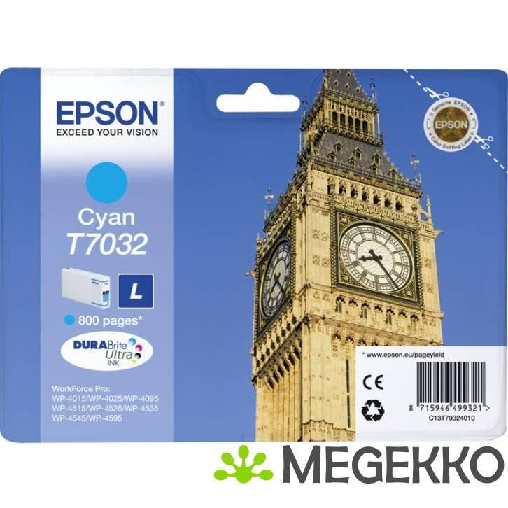 Epson Inkc. T7032 Standard Capacity Cyan, Computers en Software, Printerbenodigdheden, Nieuw, Verzenden