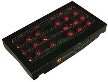 Kerstballen op lange draad donker rood mat glans combi 4 cm, Nieuw
