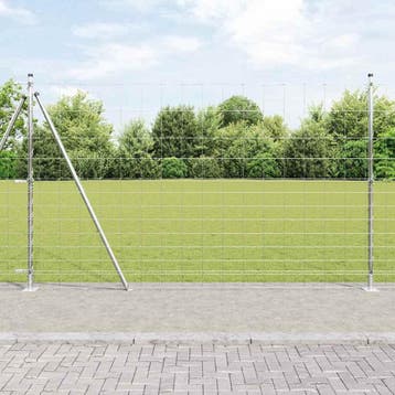 vidaXL Gelast Draadhek met Betonnen Basis 50 x 1,5 m, Verzenden, Nieuw