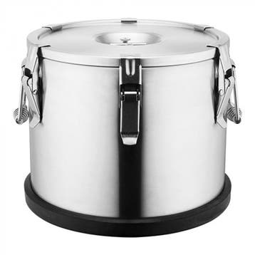 Gamel dubbelwandig RVS 15L | Ø30x23(h)cm EMGA, Verzenden
