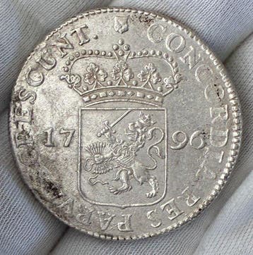 Nederland, Utrecht Zilveren Dukaat 1796 Zeer Zeldzaam (RR) /