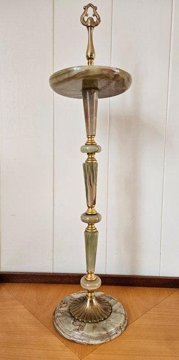 Table dappoint - Marbre, Laiton - Cendrier/table dappoint, Antiquités & Art