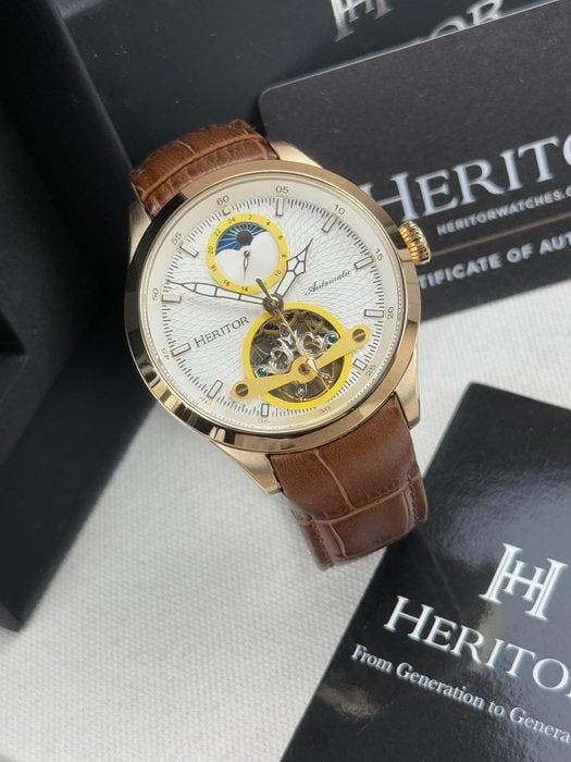 Heritor - Automatic Gregory Semi-Skeleton - Zonder, Handtassen en Accessoires, Horloges | Heren