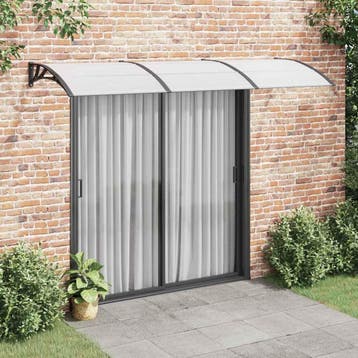 vidaXL Deurluifel 300x75 cm polycarbonaat zwart en, Verzenden