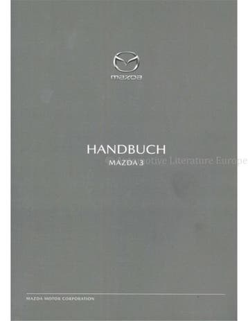 2019 MAZDA 3 INSTRUCTIEBOEKJE DUITS